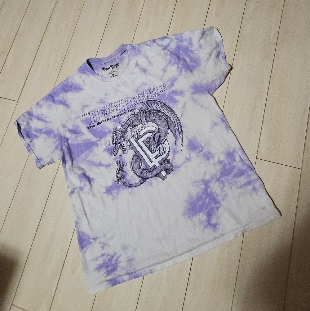 Deep Purple Vintage Concert Graphic Tie Dye Tee